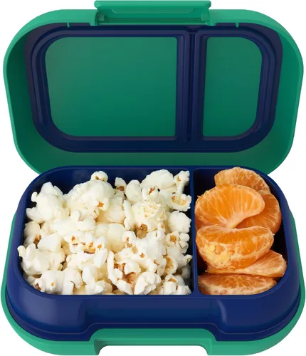 Vista 9 de Bentgo Snack para niños a prueba de fugas de 2 compartimentos estilo bento Aguamarina