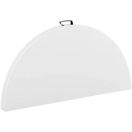 Vista 3 de Marbueno Mesa Plegable Resina Blanco D.122x74 cm Catering, Playa y Camping 10530