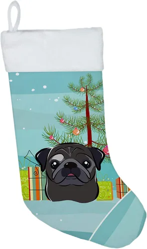 Vista 52 de Caroline's Treasures BB1590CS Árbol de Navidad y Alaskan Malamute Calcetines de Navidad para colgar en la chimenea, decoración de fiesta de Navidad