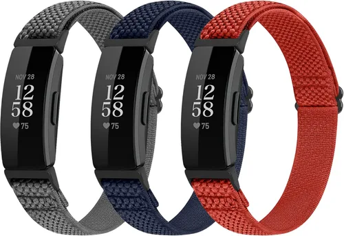 Vista 12 de Correas deportivas de nailon elásticas ajustables compatibles con Fitbit Inspire 3/Inspire 2/Inspire/Inspire HR/Ace 2/Ace 3, correas elásticas