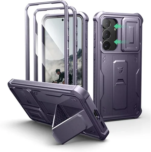 Vista 54 de Dexnor Funda para Samsung Galaxy S24 con Cubierta Deslizante Integrada para Cámara y Protector de Pantalla y Soporte, Funda Resistente a los Golpes