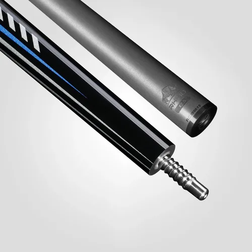 Vista 8 de Taco de billar RHINO Racing - Azul - Junta de 3/8-8 - Eje de carbono premium, diámetro de punta de 12,5 mm, Pro Taper. Empuñadura compuesta
