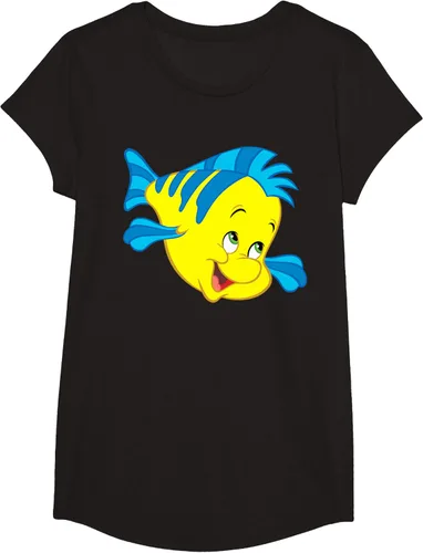Vista 3 de Disney Camiseta de disfraz de cara grande de la Sirenita Flounder Sidekick