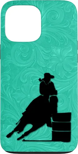 Vista 23 de iPhone 11 Barril Carreras Caballo En Turquesa Floral Estuche De Herramientas