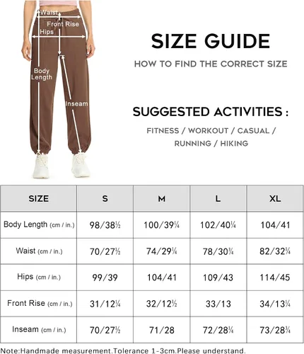Vista 6 de icyzone Pantalones deportivos holgados de cintura alta con forro polar para mujer, pantalones gruesos y cómodos con bolsillos