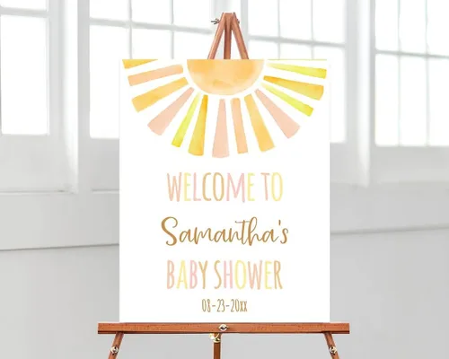 Vista 8 de Letreros de bienvenida personalizados para bebés, decoración de letrero de vegetación editable, plástico