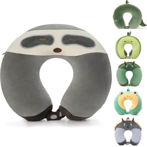 Vista 14 de Almohada de cuello de viaje de espuma viscoelástica para adolescentes y Pingüino