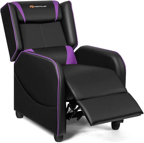 Vista 9 de Silla reclinable para juegos de masaje, color morado Púrpura