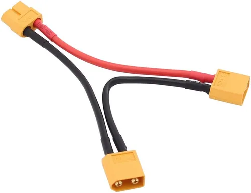 Vista 3 de XT-60 / XT60 Series/Conector de batería serie con cable de 14 awg 3.9 in para Turnigy (paquete de 2)