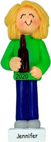 Vista 10 de Adornos personalizados de cerveza 2024 – Adorno de Navidad personalizado para bebedores de cerveza, adornos de Navidad para amantes de la cerveza