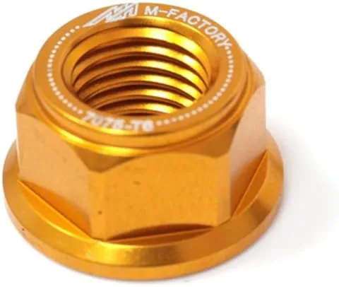 Vista 2 de KETABAO Tuercas de piñón de rueda trasera doradas compatibles con YZF R1 98-13 R6 03-15 XJ6 S Diversion FZ1 Fazer MT-09 13-18 16 17