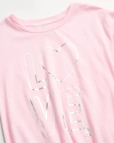 Vista 4 de RBX Conjunto deportivo para niña - Camiseta de manga corta de alto rendimiento, camiseta sin mangas y leggings capri (4-12)