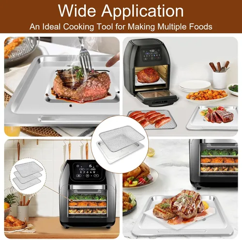 Vista 6 de Accesorios para freidora de aire Chefman Multifuncional Digital Air Freidora, 17 ajustes preestablecidos de pantalla táctil Fry XL 10L 10 cuartos