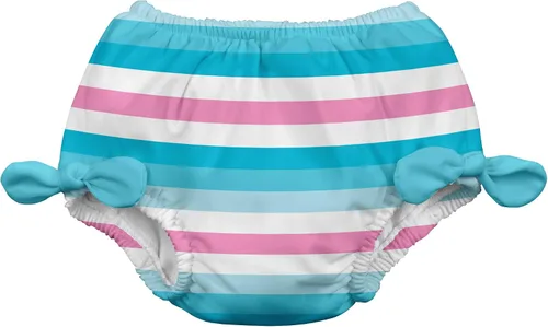 Vista 9 de i Play. Traje de baño clásico con lazo para niñas con pañal de natación integrado