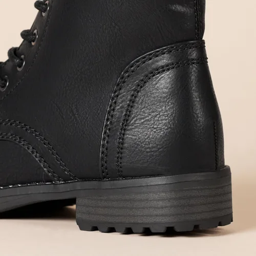 Vista 4 de Tienda Essentials - Botas de combate con cordones para mujer
