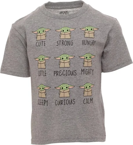 Vista 3 de STAR WARS The Mandalorian Baby Grogu - Paquete de 2 camisetas azulblanco, azul, blanco