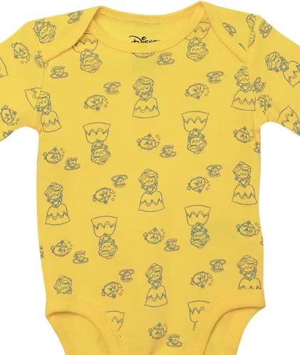 Vista 5 de Tienda Essentials Disney para bebés niñas Marvel Star Wars Body de princesa de manga larga, paquete de 5