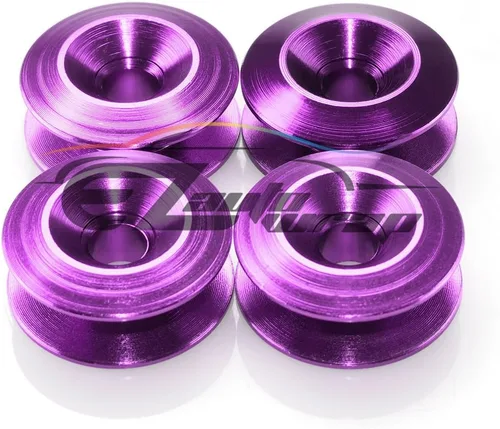 Vista 3 de EZAUTO WRAP Juego de fijadores de liberación rápida para parachoques de coche en color púrpura, para maletero, guardabarros, tapa de escotilla