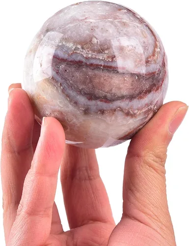 Vista 70 de JIC Gem Piedra Natural de Jaspe Africano Cristal de Curación Esfera Adivinación Bola de Piedra Preciosa, Feng Shui Reiki Aura Decoración