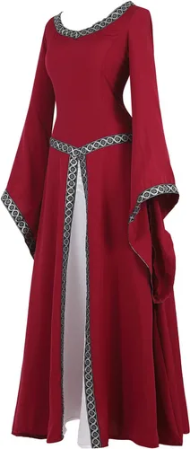 Vista 92 de Kranchungel - Vestidos renacentistas de estilo medieval/irlandés/campesino para mujer; disfraz de hada, para bailes