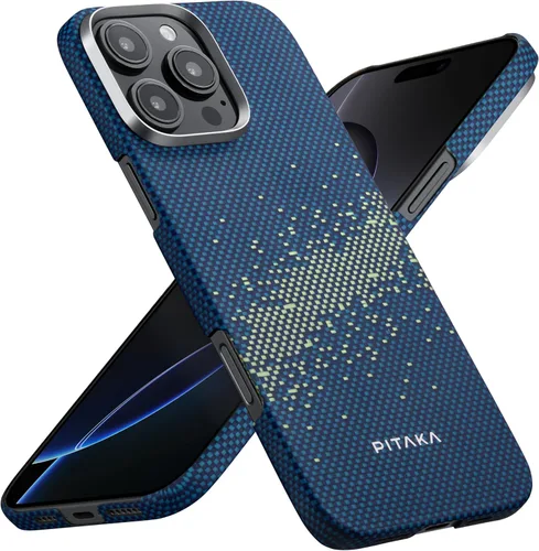 Vista 14 de pitaka Funda para iPhone 16 Pro de 6.3 pulgadas, compatible con MagSafe, ultra delgada, con sensación sin funda, tejido de fibra de aramida 600D