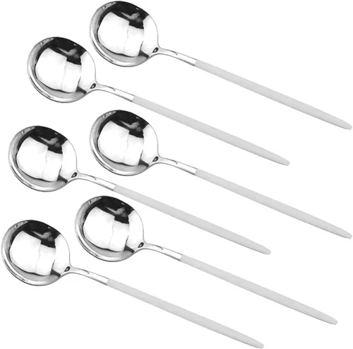 Vista 3 de Morden Design - Juego de cubiertos de acero inoxidable pulido brillante, 36 piezas, para 6 personas, incluye tenedores, cucharas, cuchillos