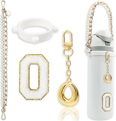 Vista 90 de Letter Handle Strap Accessories with Cute Initial Charm Compatible with Owala Water Bottle 24oz 32oz 40oz Owala Kids