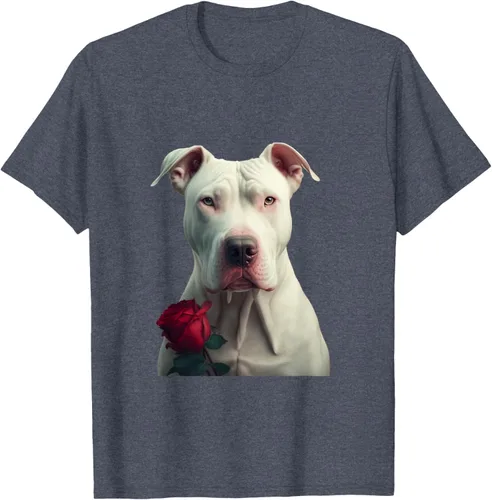 Vista 59 de Dogo Argentino Valentines Day Camiseta, Negro
