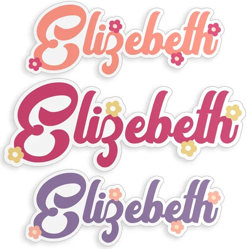 Vista 9 de Adhesivo de nombre personalizado - Adhesivo de nombre personalizado y adaptado, adhesivo de vinilo troquelado impermeable de 3 capas