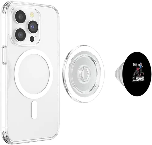 Vista 4 de Jogging Stroller Baby Running Buggy Workout Cardio Fitness PopSockets MagSafe PopGrip for iPhone