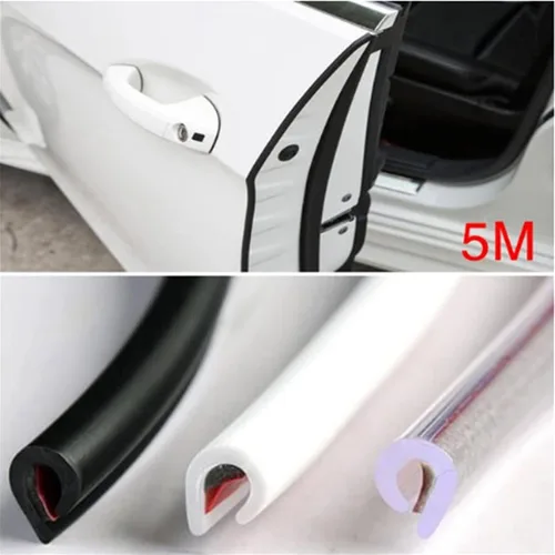 Vista 2 de Protectores de borde de puerta de automóvil, 16 pies, transparente, universal, multifunción, para puerta de automóvil, tira de cuerpo, protector