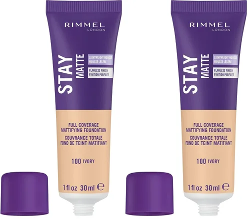 Vista 25 de 3 x Rimmel London Stay Matte - Base líquida mousse mate 30ml - 201 Beige clásico