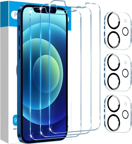 Vista 20 de Fotbor Compatible con 3 protectores de pantalla de iPhone Air con 1 juego de protector de lente de cámara, actualización 2025 9H+ vidrio templado