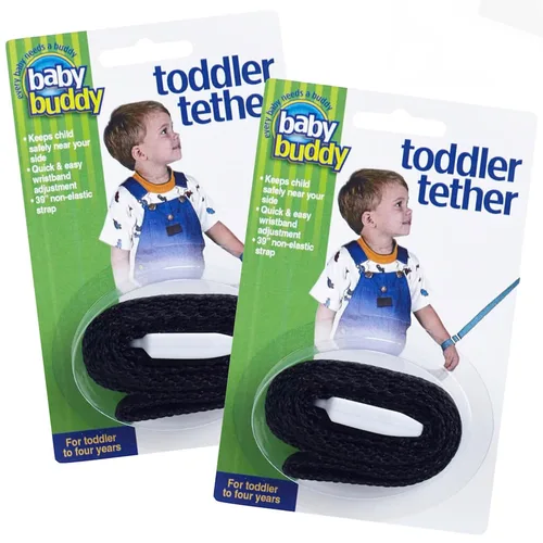 Vista 5 de Arnés con correa de seguridad para niños pequeños de Baby Buddy, con correa de sujeción, Total 1, Negro