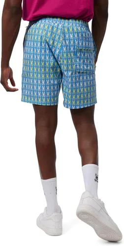 Vista 2 de Psycho Bunny Barker - Bañador con estampado completo Cool Blue MD, Azul fresco