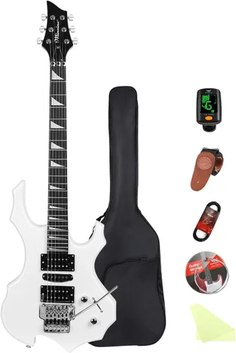 Vista 8 de Guitarra eléctrica Bullfighter para amantes de la música principiantes de 39 pulgadas de tamaño completo, cuerpo sólido, kit de guitarra