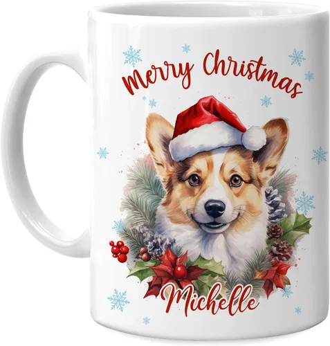 Vista 15 de Hyturtle Regalos personalizados para amantes de los osos – Taza de café de cerámica con nombre personalizado de oso con sombrero de Papá Noel
