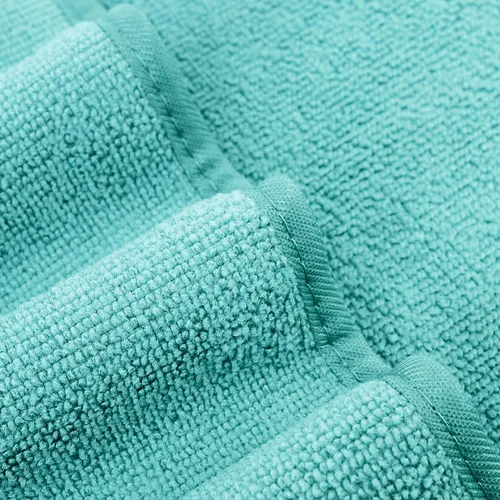 Vista 5 de POLYTE Oversize, 60 x 30 in., Juego de toallas de baño de microfibra de secado rápido, sin pelusas, 6 piezas (Aqua)