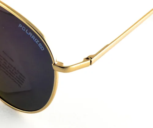 Vista 3 de Goson UV400 Color Espejo Metal Aviator Polarizado 2.441 in Gafas de sol