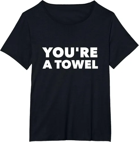 Vista 22 de Eres un toalla Funny camisa, mujer XL, Negro