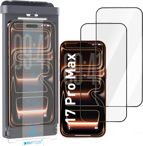 Vista 15 de KUZOOM Protector de pantalla para iPhone, paquete de 2 (negro, iPhone 17 Air)