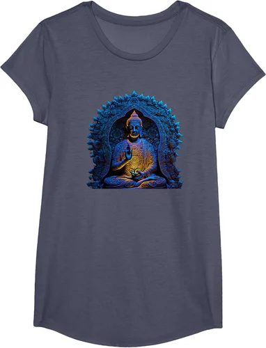 Vista 12 de Estatua de Buda Yoga Budismo Zen Buddhism Meditation T-Shirt Negro