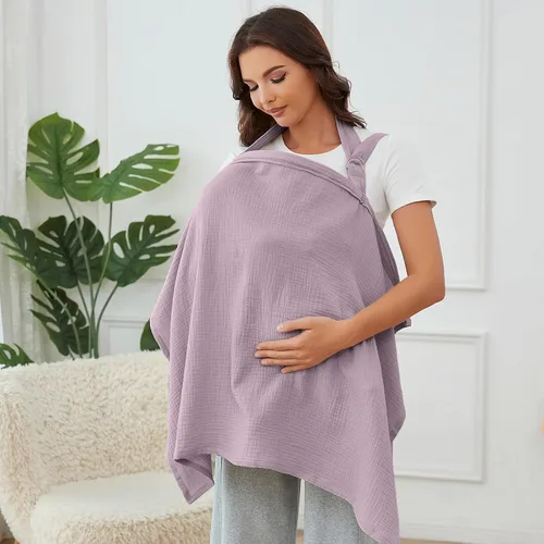 Vista 5 de Funda de lactancia para bebé con aro rígido, transpirable y suave 100% muselina de algodón, delantal para lactancia y extracción de leche del bebé