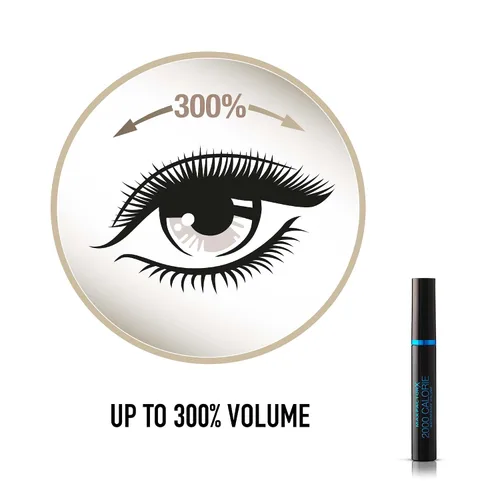 Vista 4 de Max Factor - Máscara de pestañas impermeable de 2000 calorías, color negro, para mujer, 0.3 fl oz