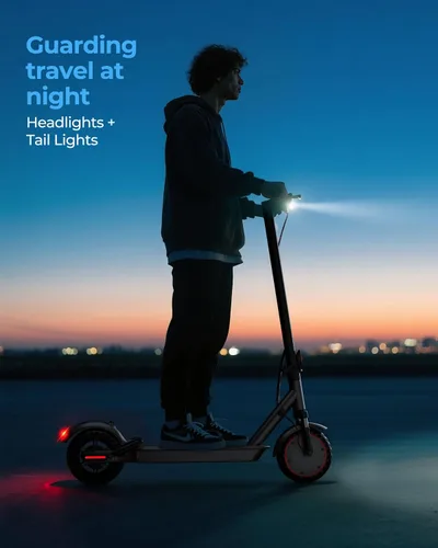 Vista 9 de Joyhis Patinete eléctrico para adultos – 19/22 MPH y rango de 15/22 millas, neumáticos sólidos de 8.5 pulgadas/10 pulgadas plegable E-Scooter