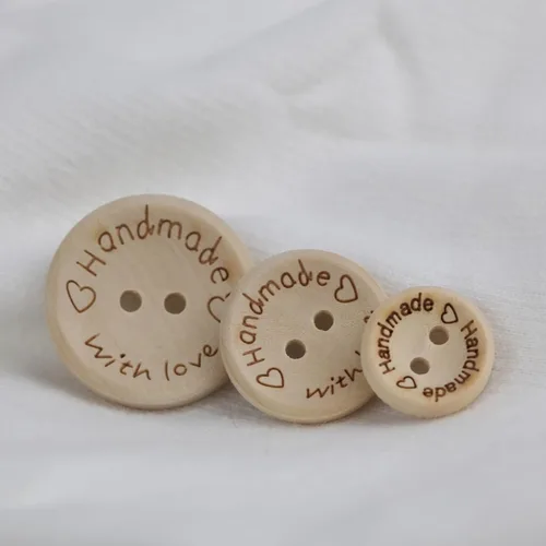 Vista 7 de 150 botones de madera hechos a mano para manualidades de 3/5 3/4 1 pulgada, botones de madera mixta, redondos, de madera, hechos a mano, con botones