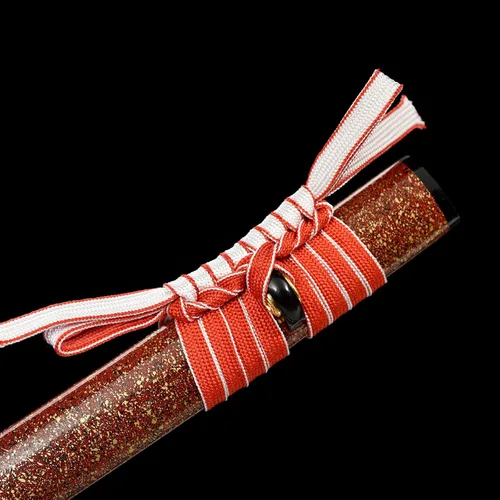 Vista 9 de Espada Katana Samurai de espiga completa, acero de alto carbono 1060, pulido de espejo, práctica, afilada de afeitar, espada japonesa de 41 pulgadas