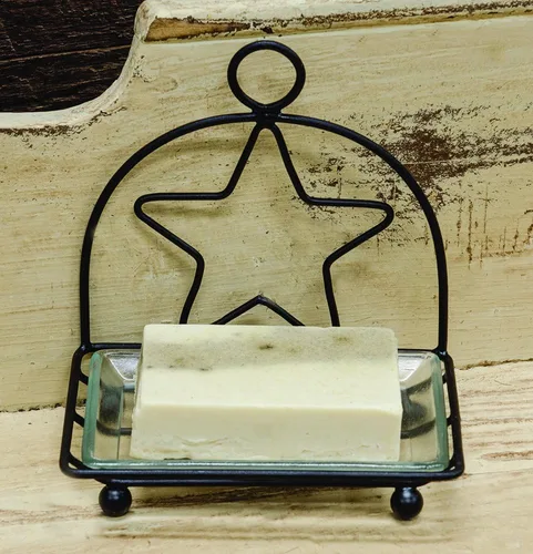 Vista 2 de CWI Regalos 5.5"x5" Black Star Jabonera