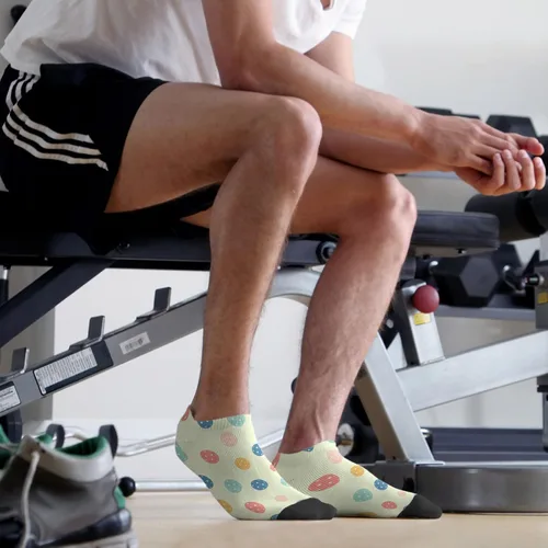 Vista 5 de devor Calcetines invisibles invisibles para hombre, calcetines de media tripulación, calcetines de moda, Blanco