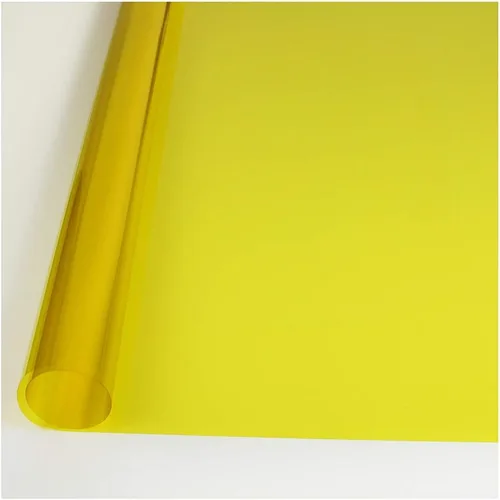 Vista 3 de BDF CAYW - Película decorativa para ventana, color amarillo, transparente, 12 pulgadas x 25 pies